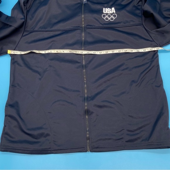 USA Olympic Track Jacket Full Zip Black Size XL MADE IN USA - Picture 9 of 13